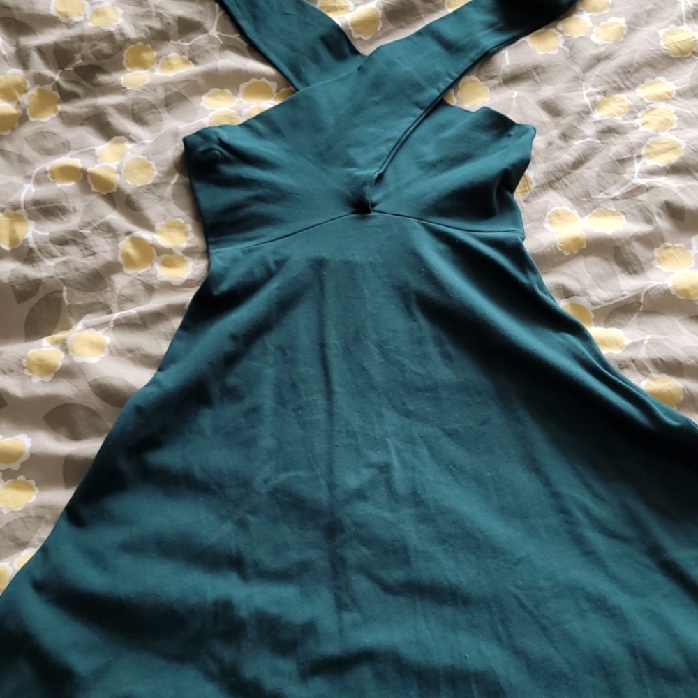NWOT American Apparel Hunter Green  Multi Tie Dress